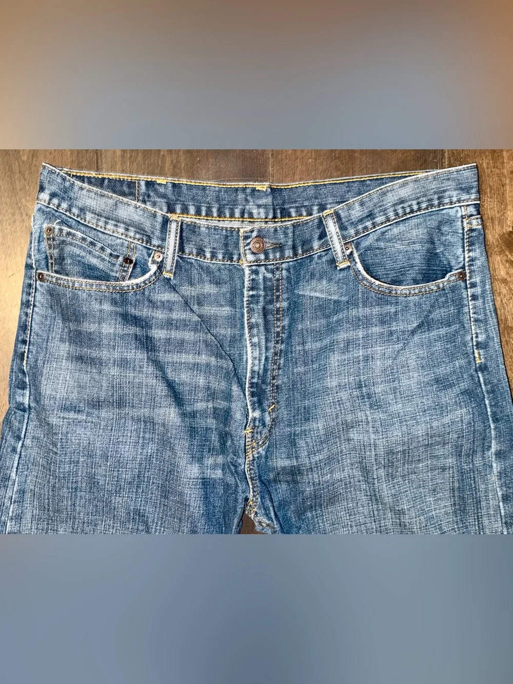 Levi’s 505 Regular Fit Straight Leg Jeans Men’s 38x32 Medium Wash Blue | EUC